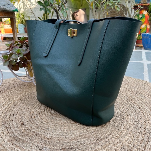 Accessorize Forest Green Handbag / Accessorize Tote Bag - Picture 2 of 6